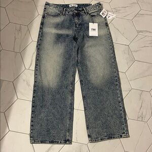 YMI Womens Wide Leg Low Rise Jeans